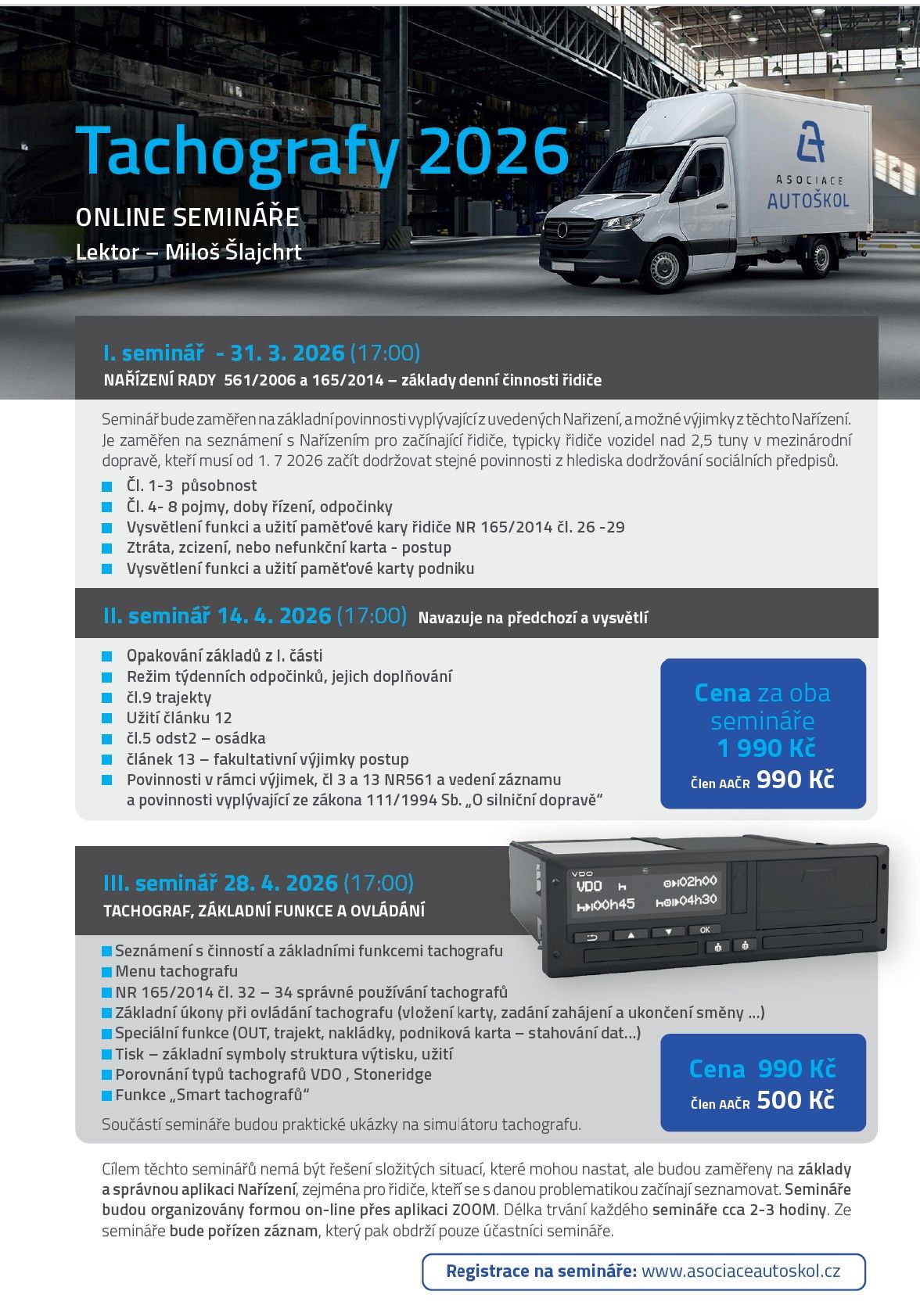 Semináře AAČR 2026